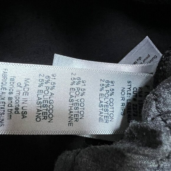 Frame Jegging Le Skinny De Jeanne Women's Black Distressed Size 27 Pockets - Picture 8 of 13